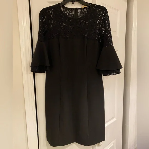 Hope & Harlow | Dresses | Hope Harlow Black Dress With Lace Details Size 4  | Poshmark